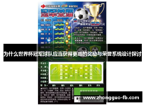 为什么世界杯冠军球队应当获得更高的奖励与荣誉系统设计探讨